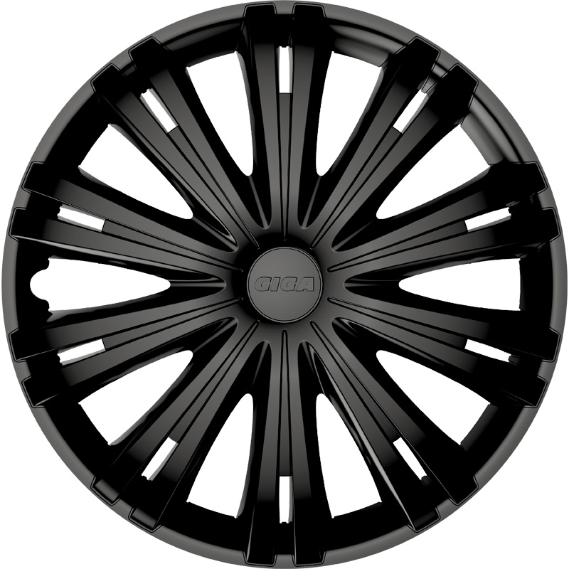 4-Delige Wieldoppenset Giga 15-inch mat zwart