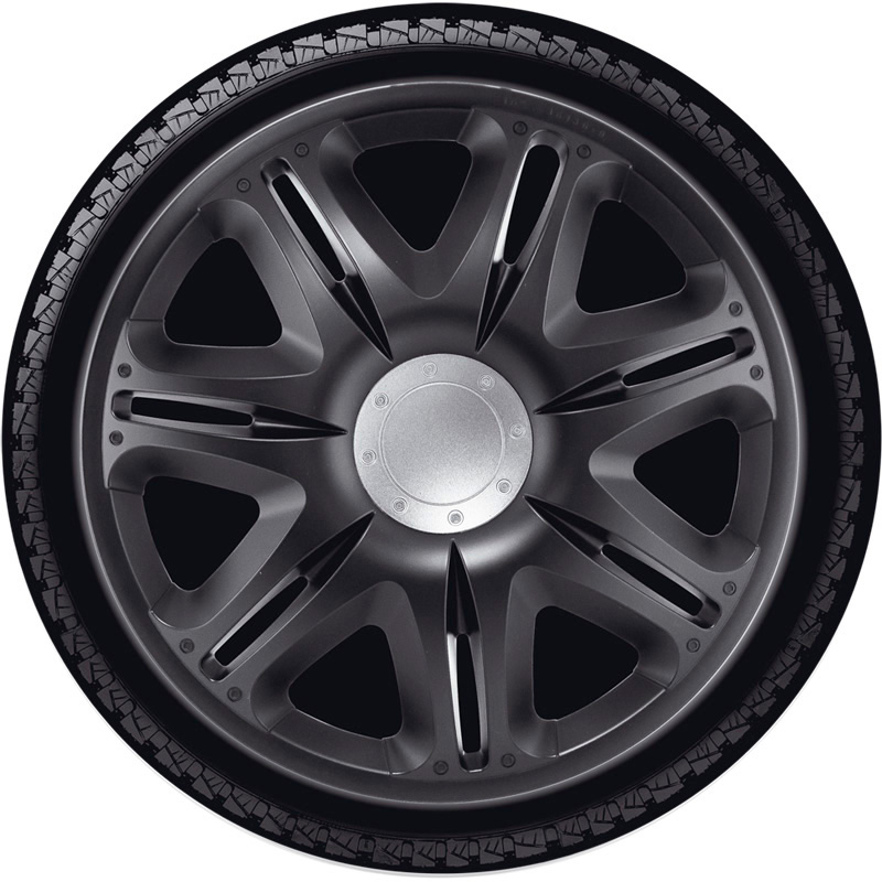 J-Tec 4-Delige Wieldoppenset Nascar 14-inch zwart