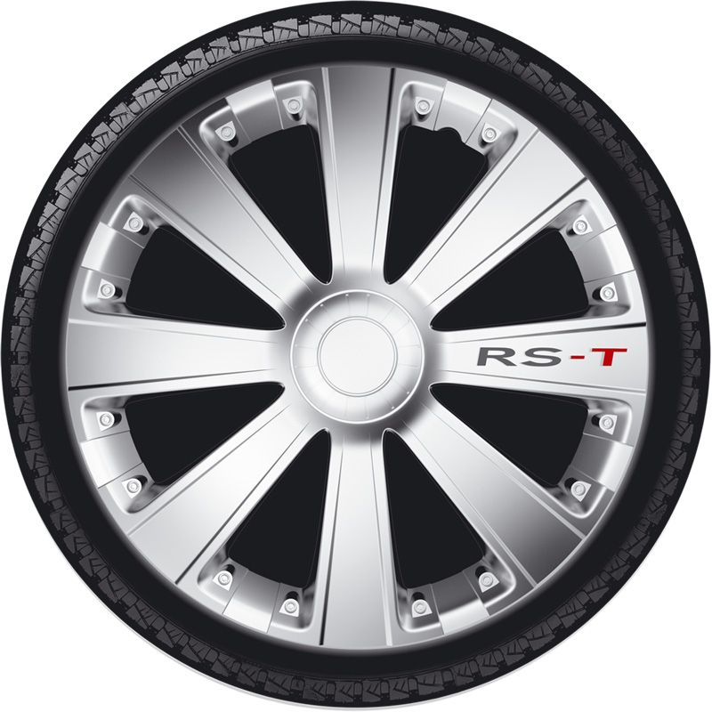 4-Delige Wieldoppenset RS-T 14-inch zilver
