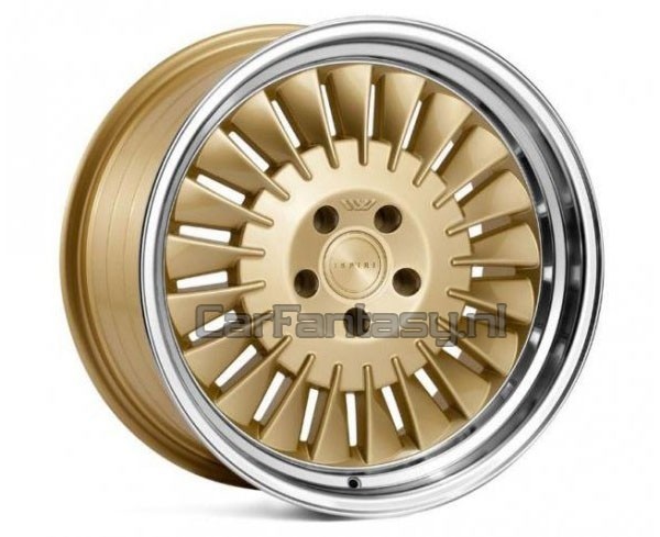 Ispiri CSR1D 9.5x18 5X100 ET35 VINTAGE-GOLD-POLISHED-LIP Velgen