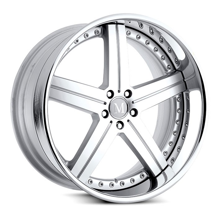 Velgen Mandrus Stuttgart 20x9 5x112 ET37 Zilver Machined Face +