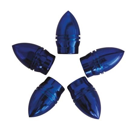 Ventieldopjes 5st kogel blauw