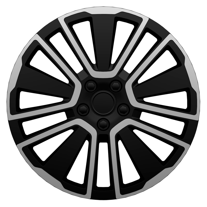 J-Tec 4-Delige Wieldoppenset Scuba 15-inch zilver/zwart