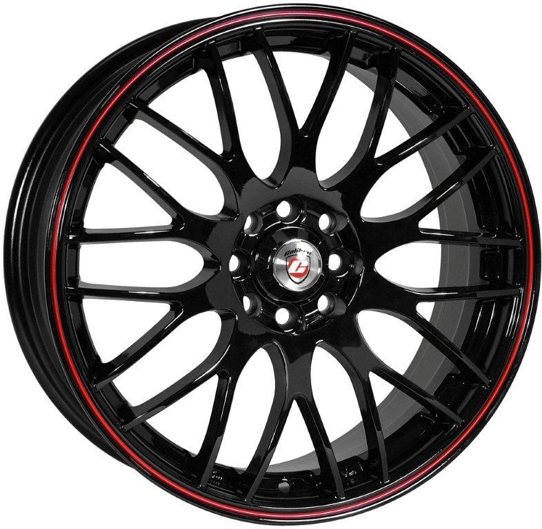 Velgen Calibre Motion II 7x17 10x105 Black/Red pinstripe