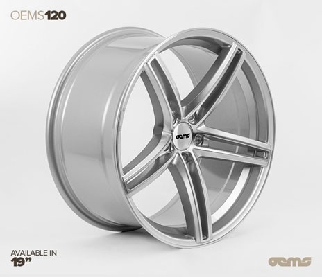 OEMS 120 19X9.5 5X112 42 MACHINED SILVER VELGEN