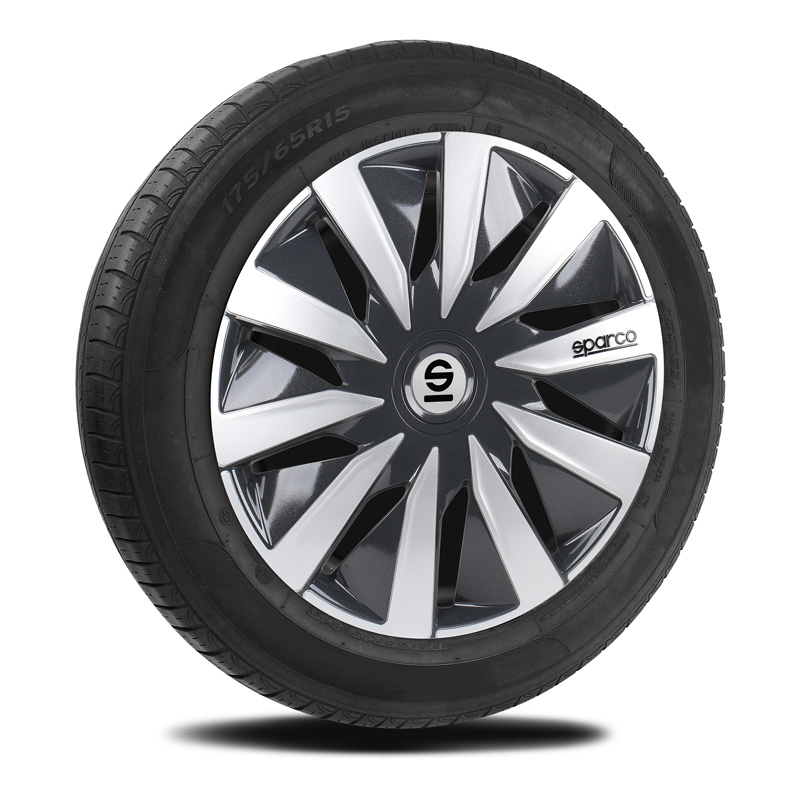 Sparco Wieldoppen Lazio - 15-inch - Grijs/Zilver - Set van 4 stuks