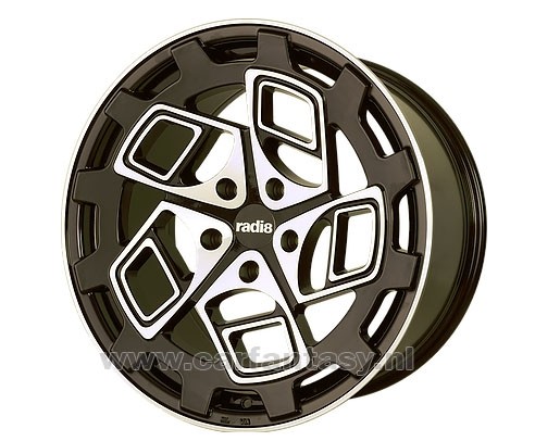 RADI8 CM9 9.5x18 5x100 35 Black / Machine Face 66,6 Velgen