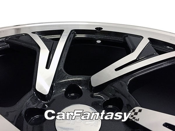 RADI8 C5 9.5x18 5x112 42 Gloss black machine face 66,6 Velgen