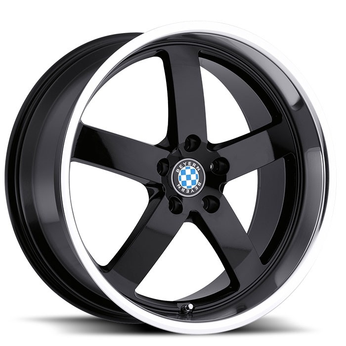 Velgen Beyern Rapp 19x8,5 5x120 ET30 Glanzend Zwart + Machined R