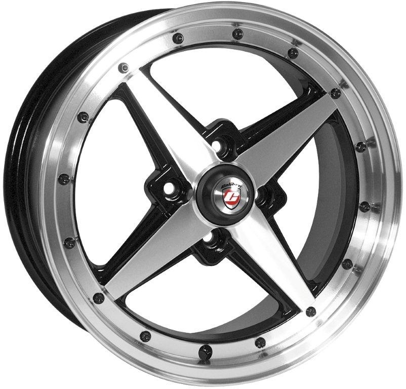 Velgen Calibre Vice 7x15 4x100 Black/Polished face