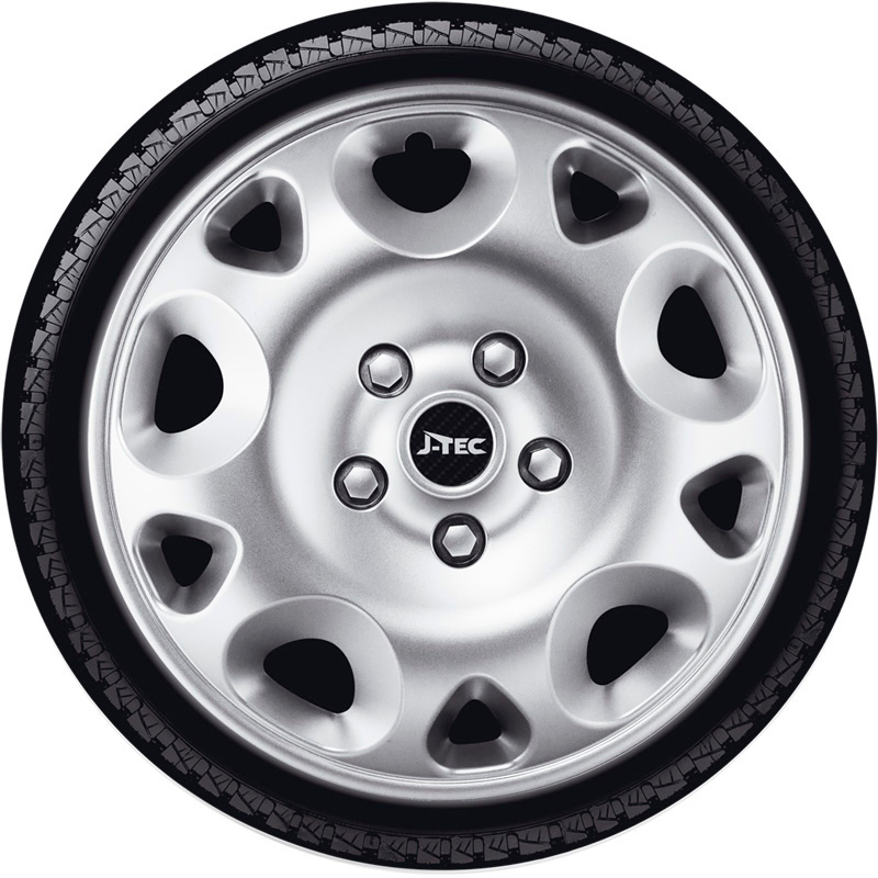 J-Tec 4-Delige Wieldoppenset Stratos 16-inch zilver