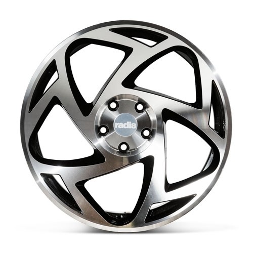 RADI8 S5 8.5x18 5x100 35 Gloss black machine face 66,6 Velgen
