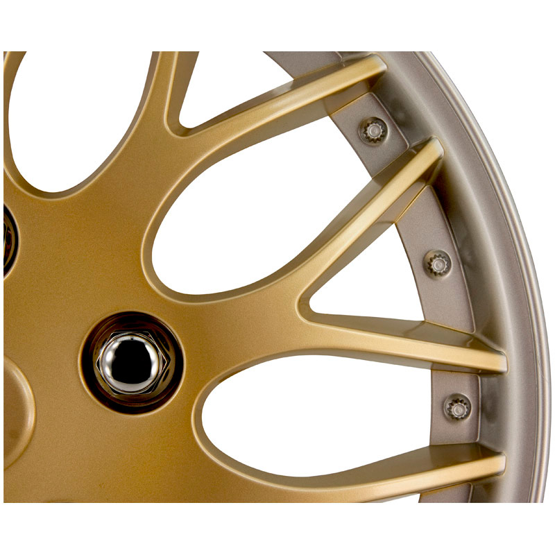 4-Delige Wieldoppenset Missouri 15-inch goud/zilveren rand