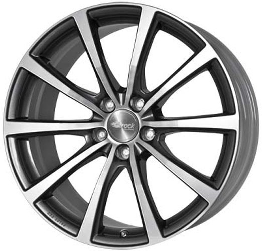 Brock B32 8,5x18 5x112 ET48 Himalaya grey - front gepolijst (HGV