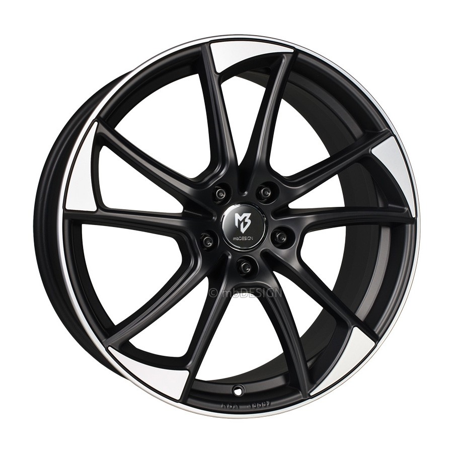mbDESIGN mb1 Black matt polish 7,5x19 5x112 ET33 Velgen