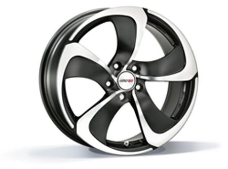 Motec Stream Black Matt Polish 8,5x19 5x100 ET30 Velgen