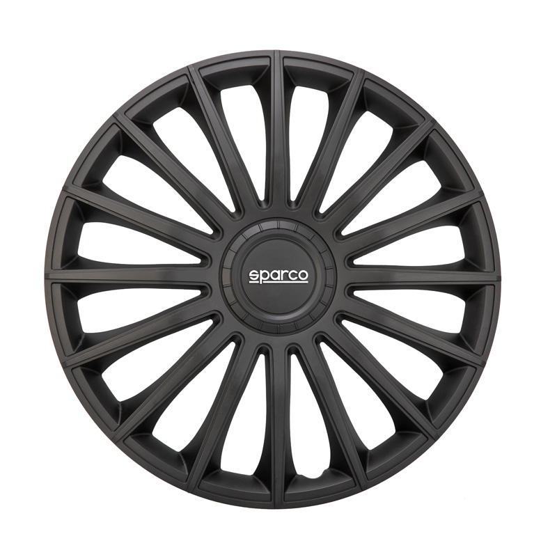 Sparco Wieldoppen Treviso - 16-inch - Zwart - Set van 4 stuks