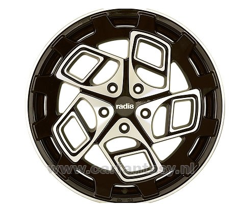RADI8 CM9 9.5x18 5x100 35 Black / Machine Face 66,6 Velgen