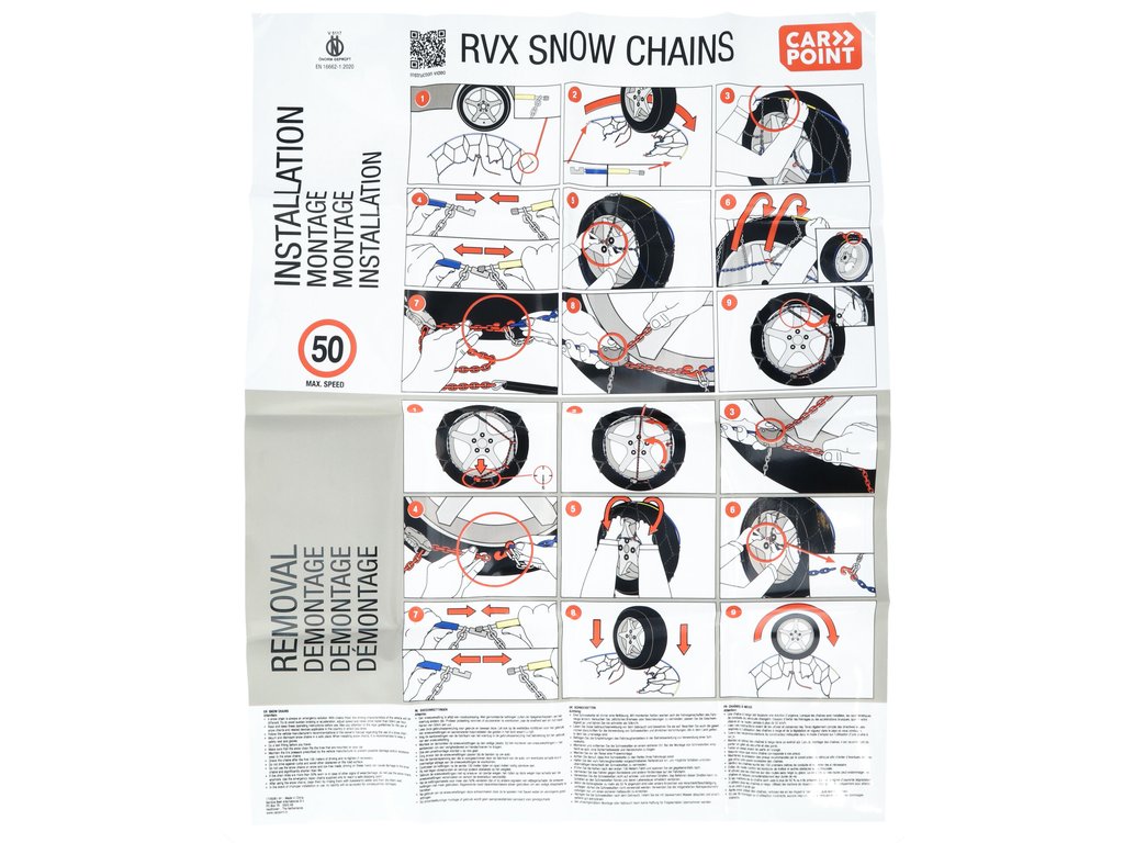 Sneeuwkettingen Carpoint RVX-240 16mm 15/16/17/18/19 inch