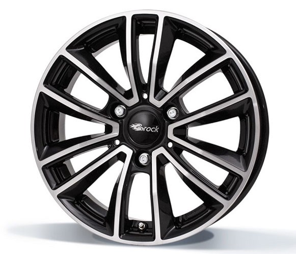 Brock B31 4,5x15 3x112 ET24 zwart glanzend - front polijst (SGVP