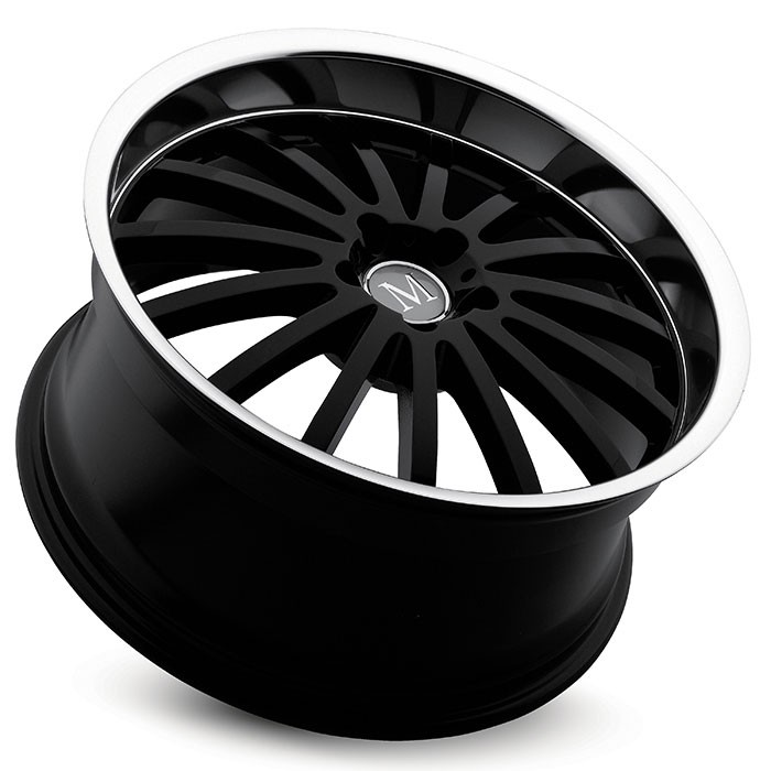 Velgen Mandrus Millenium 20x10 5x112 ET42 Glanzend Zwart + Machi