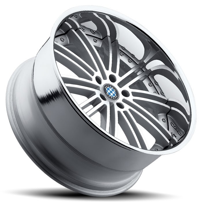 Velgen Beyern Baroque 20x9 5x120 ET19 Zilver Machined Face + Chr