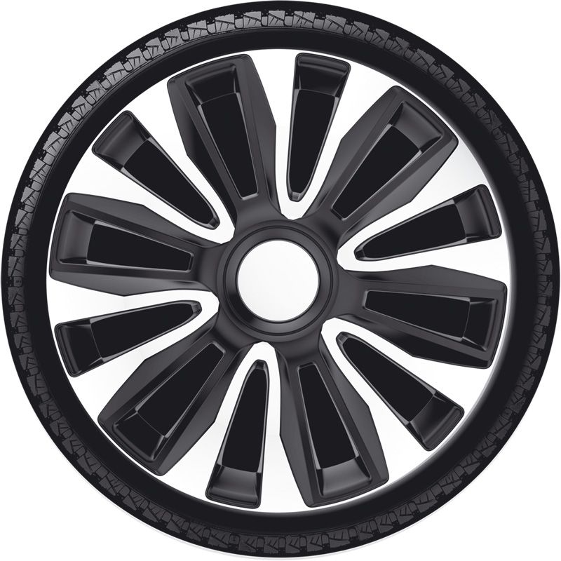 4-Delige Wieldoppenset Avalone 14-inch zilver/zwart