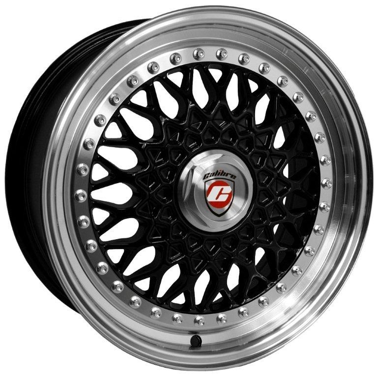 Velgen Calibre Vintage 8x18 Blank PCD Black/Polished lip