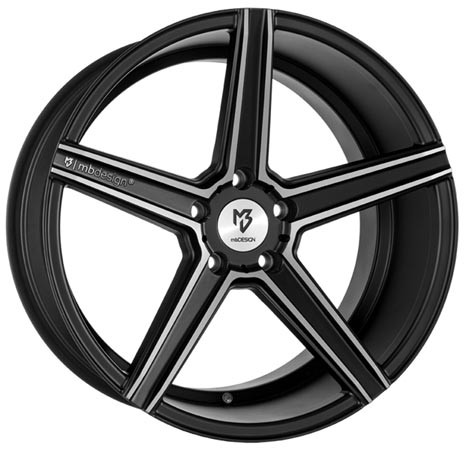 mbDESIGN KV1 DC Black Matt Polish 10,5x20 5x115 ET15 Velgen