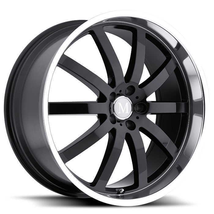 Velgen Mandrus Wilhelm 18x9,5 5x112 ET53 Glanzend Zwart + Machin