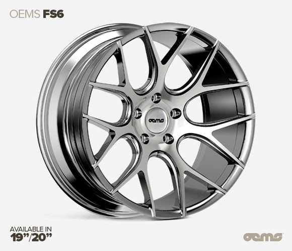OEMS FS6 20X8.5 5X120 ET35 SILVER-MACHINED-FACE Velgen