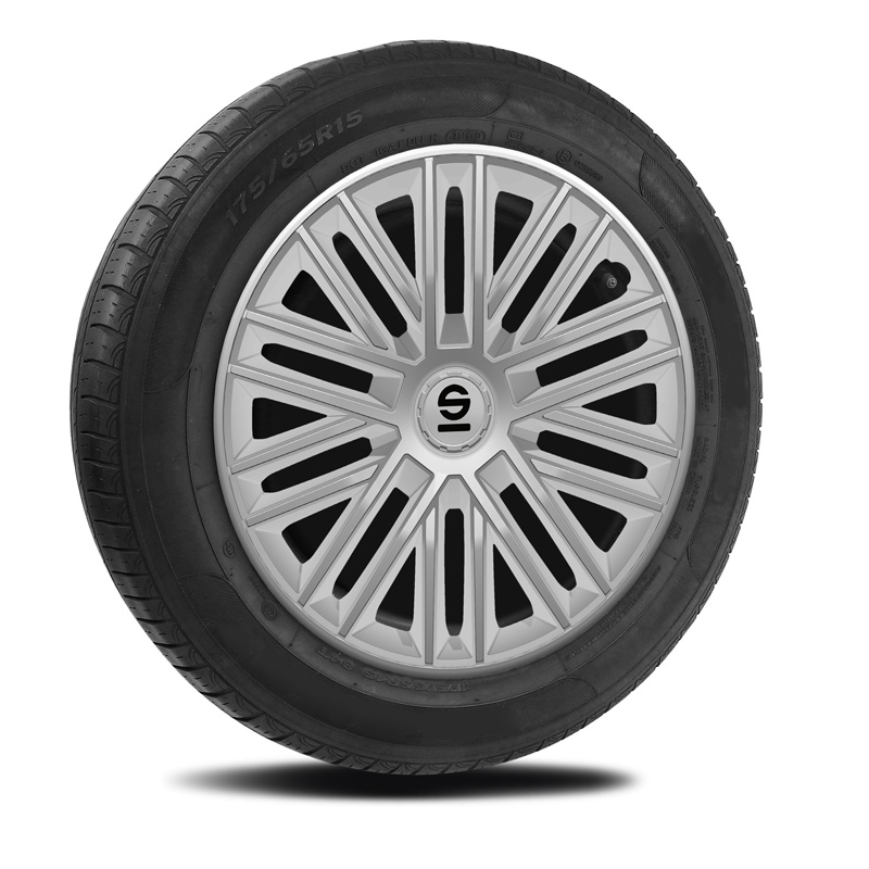 Sparco Wieldoppen Bergamo - 14-inch - Zilver - Set van 4 stuks