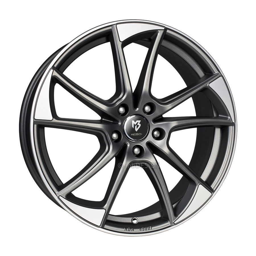 mbDESIGN mb1 Grey matt polish 7,5x19 5x114,3 ET40 Velgen