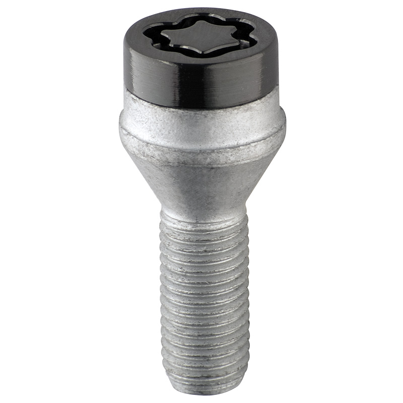 McGard Slotboutenset M12x1.50 Zwart - Konisch - Lengte 22.1mm (17mm kop)