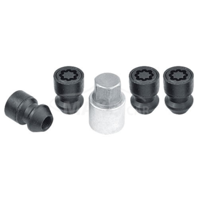 Wielsloten M12x1.50 KE-60 SW19 moer (BEN115L) zwart