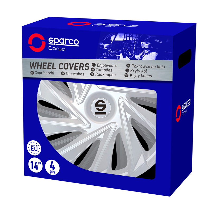 Sparco Wieldoppen Varese - 16-inch - Zilver - Set van 4 stuks