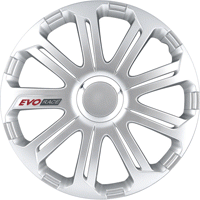 Wieldop set EVO Race 15'' Silver/Chrome Ring/Logo