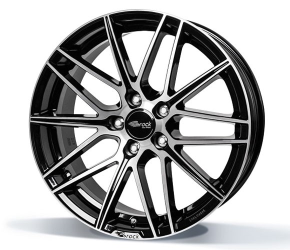 Brock B34 8,5x19 5x120 ET35 zwart glanzend / front gepolijst (SG