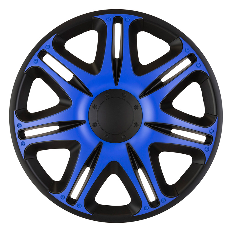 J-Tec 4-Delige Wieldoppenset Nascar 16-inch zwart/blauw