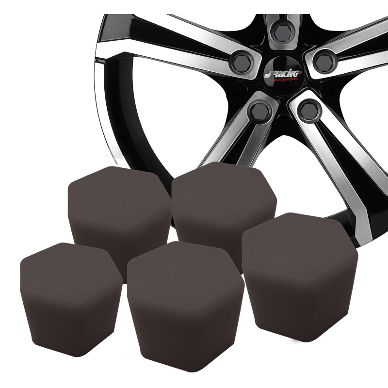 Simoni Racing Wielmoerkapjes Soft Sil - 19mm - Zwart - Set van 20 stuks