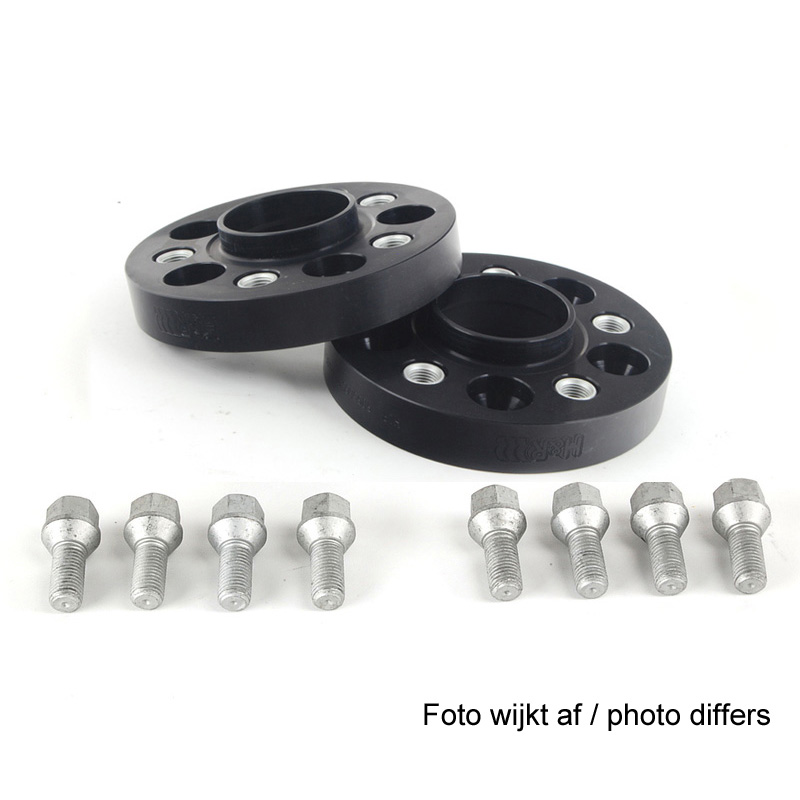 H&R DRA-Systeem Spoorverbreders 20mm 4x100 - Naaf 57,1mm - Boutmaat M12x1,5 -  Seat/Volkswagen - Zwart