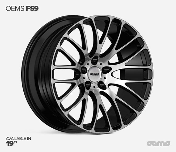 OEMS FS9 19X8.5 5X112 ET42 BLACK-MACHINED-FACE Velgen