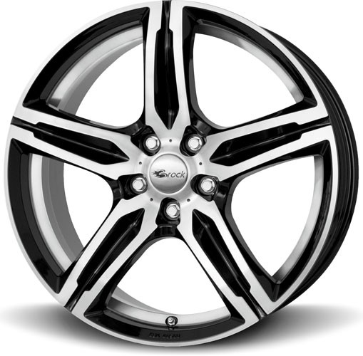 Brock B29 7,5x17 5x112 ET35 zwart glanzend - front polijst (SGVP