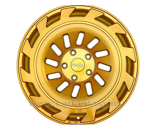 RADI8 T12 9.5x18 5x100 35 Brushed Gold 66,6 Velgen